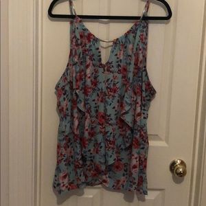 Floral sleeveless blouse